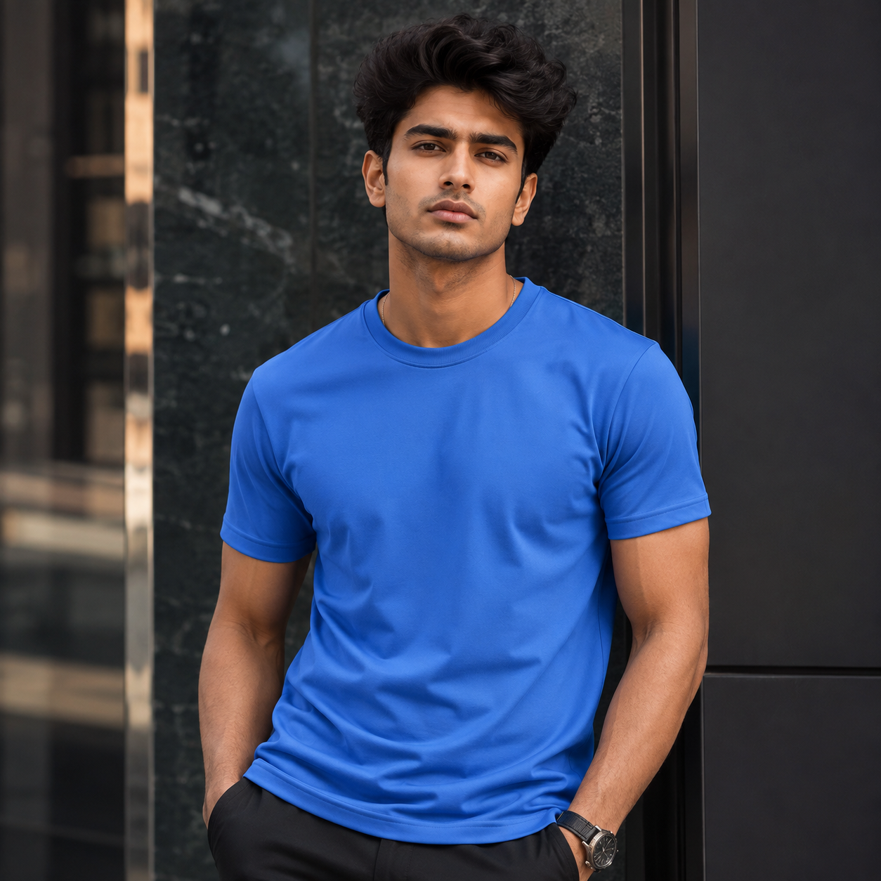 Premium blue Jersey T-Shirt – Lightweight & Breathable