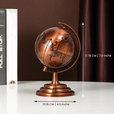World Map 3D Rotating Glove Decoration Gift- Silver